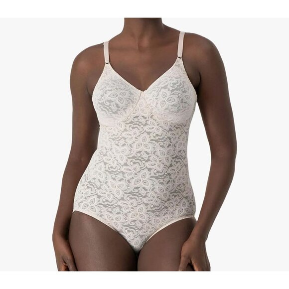 Bali Women’s Shapewear Firm Control Lace ‘N Smooth Built-in Bra Body Shaper 36DD - Picture 1 of 11